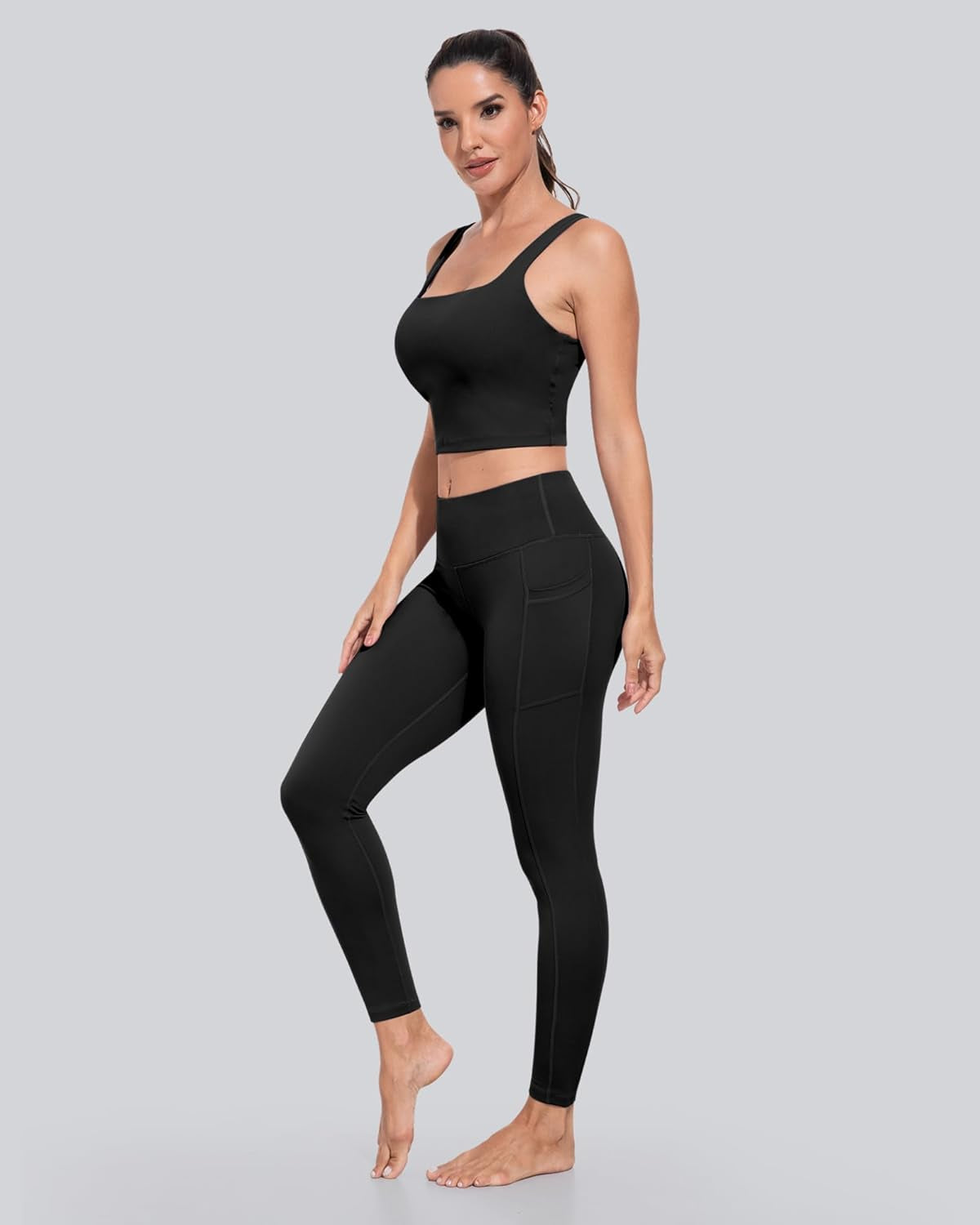 Leggings with Pockets for Women, High Waisted Tummy Control Workout Yoga Pants