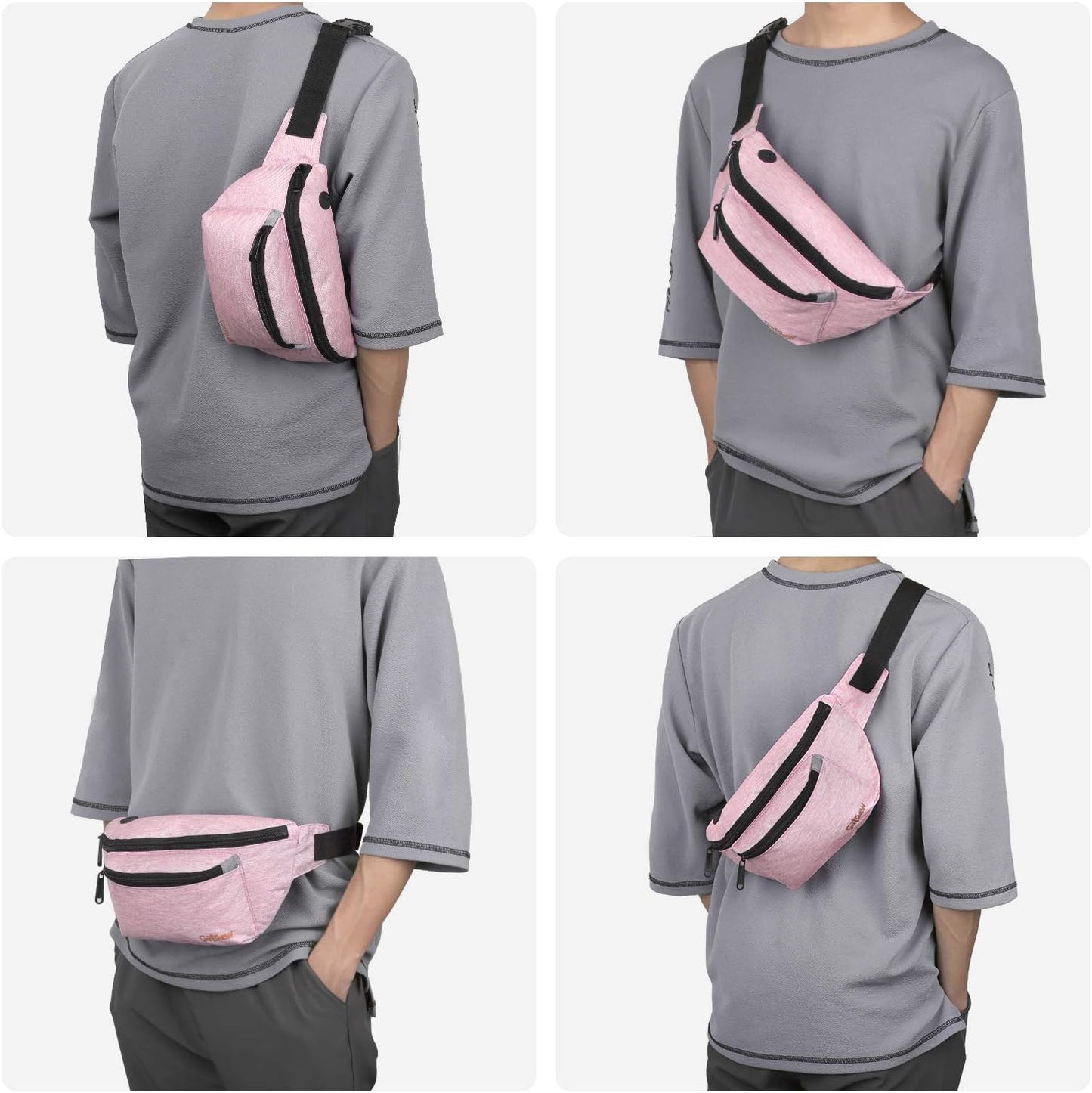 Fanny Pack for Men Women - Waist Bag Pack - Lightweight Belt Bag for Travel Sports Hiking