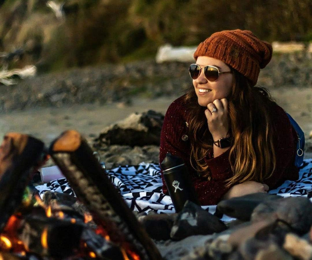 Trendy Warm Chunky Cable Knit Slouchy Beanie