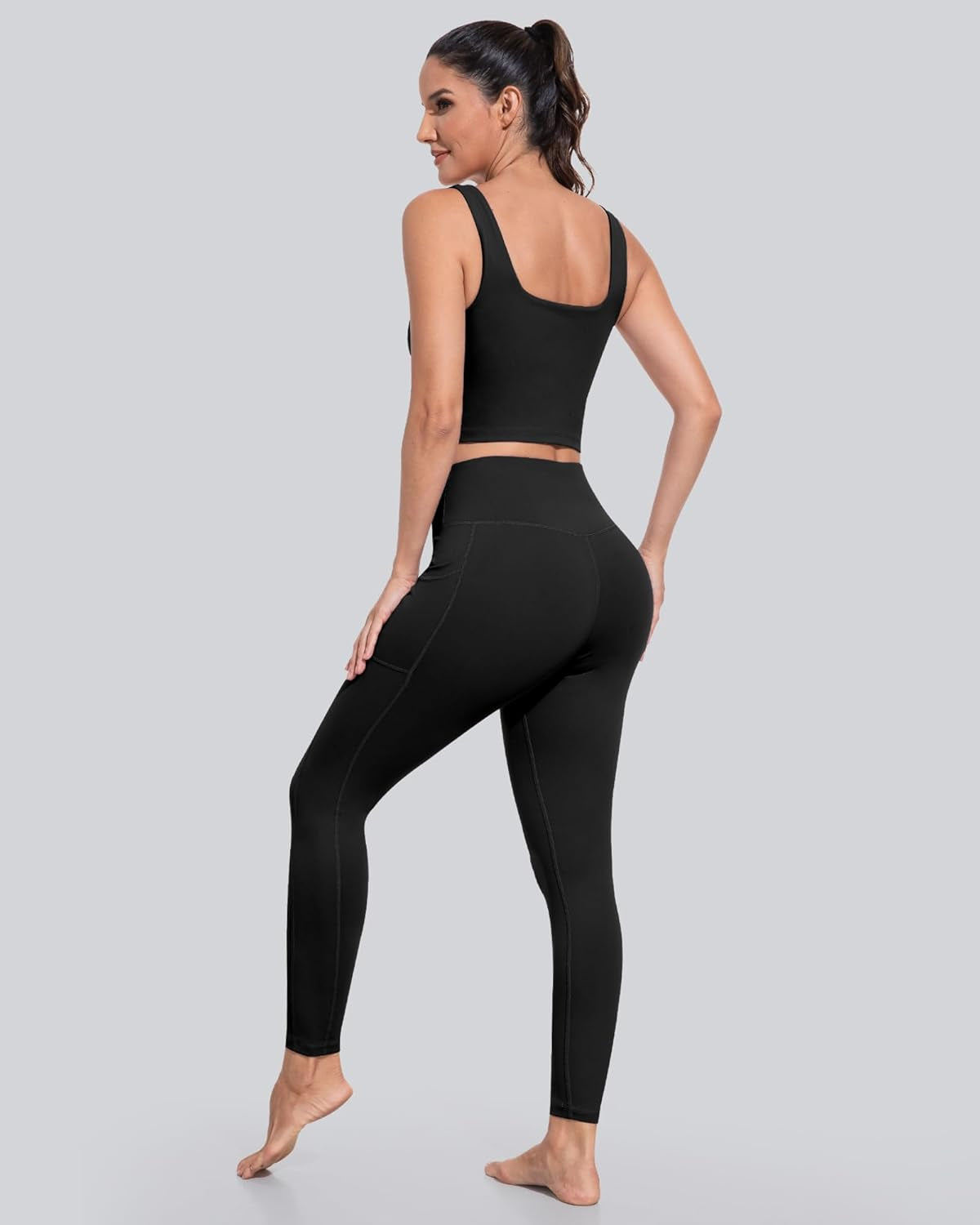 Leggings with Pockets for Women, High Waisted Tummy Control Workout Yoga Pants