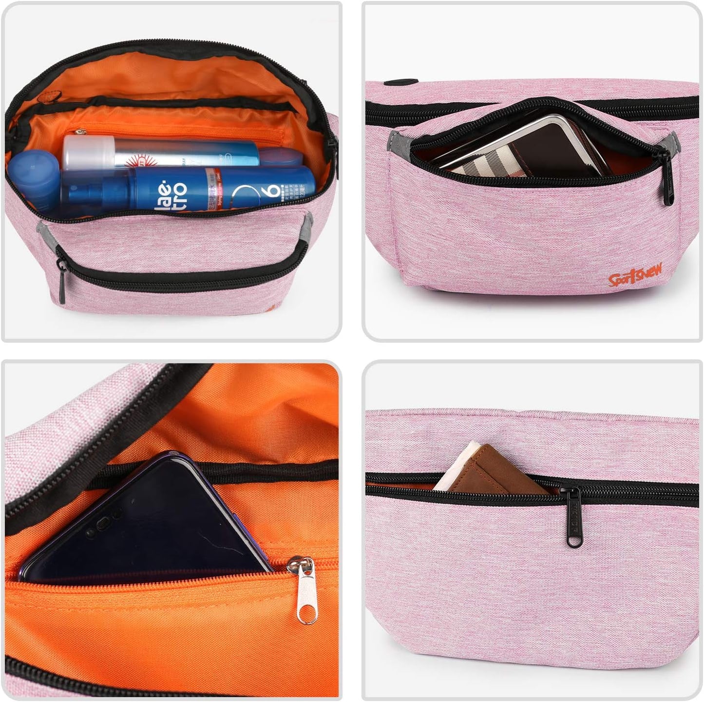 Fanny Pack for Men Women - Waist Bag Pack - Lightweight Belt Bag for Travel Sports Hiking