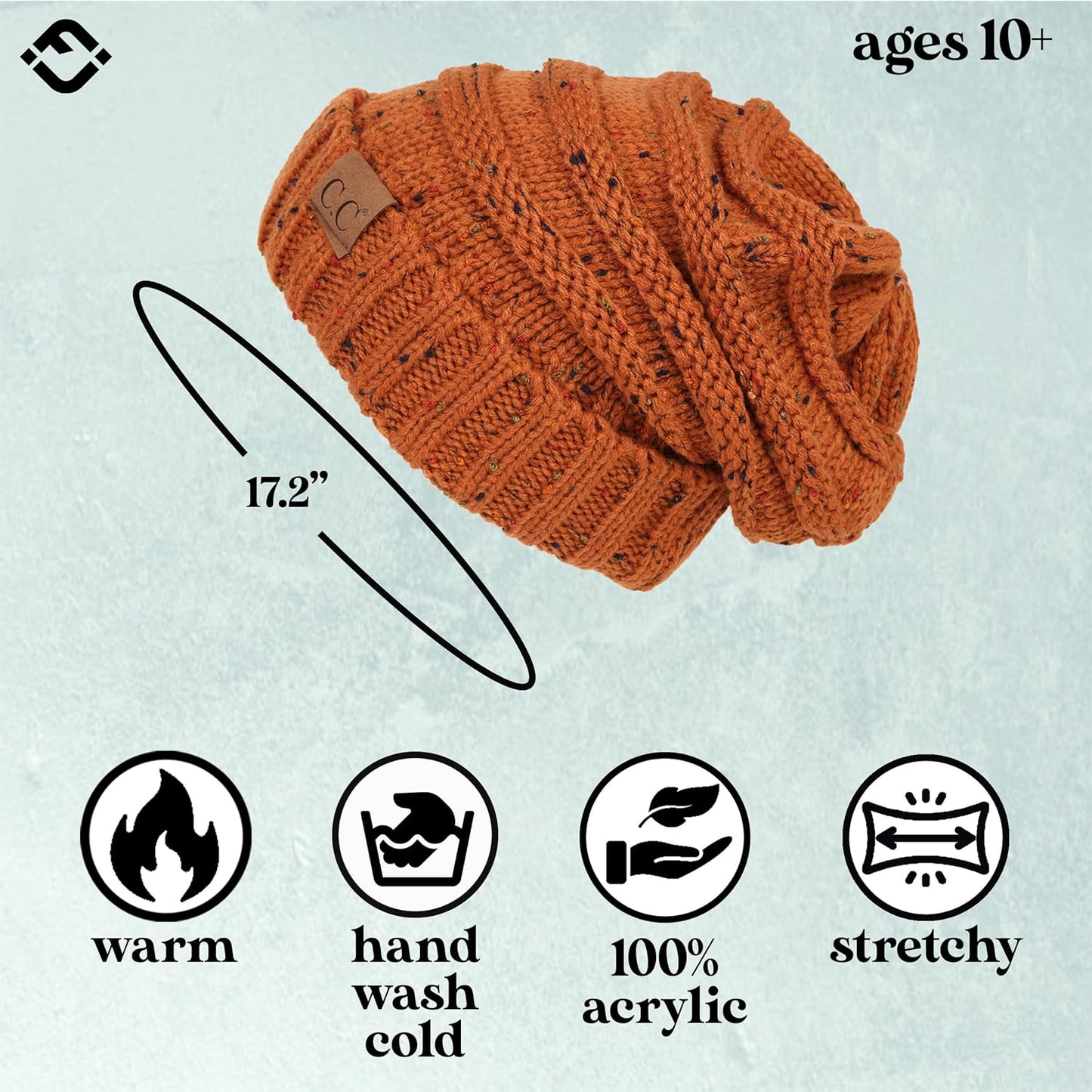 Trendy Warm Chunky Cable Knit Slouchy Beanie