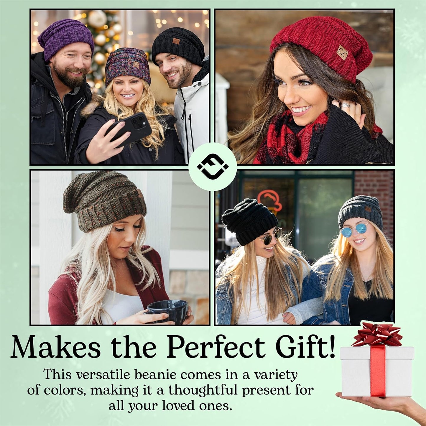 Trendy Warm Chunky Cable Knit Slouchy Beanie