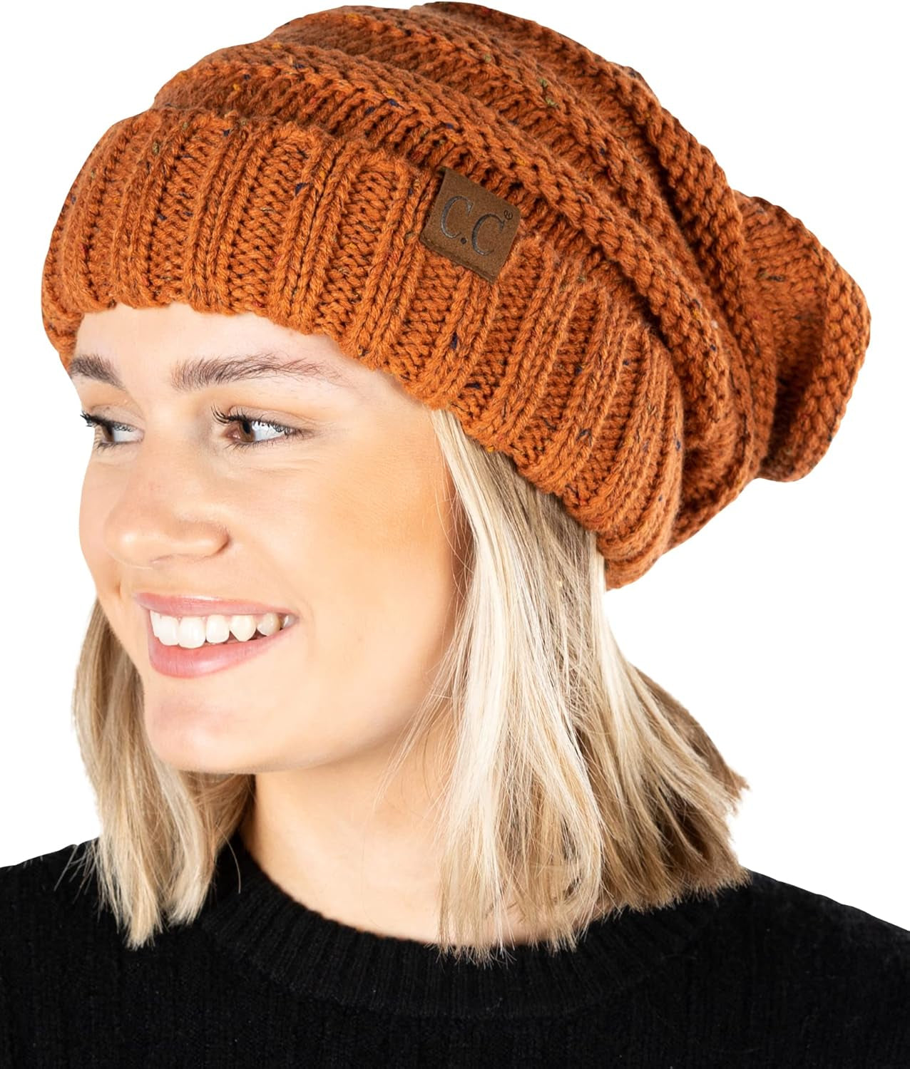 Trendy Warm Chunky Cable Knit Slouchy Beanie