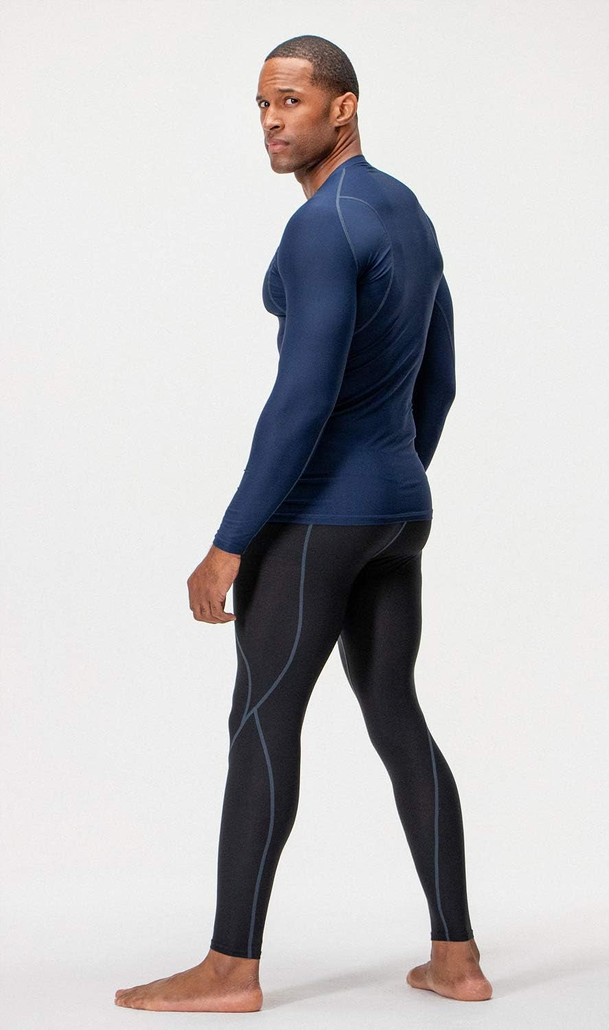 3 Pack Men'S UPF 50+ Long Sleeve Compression Shirts Quick Dry, Cool Gear for Garage Garden Gym Yard and Workouts