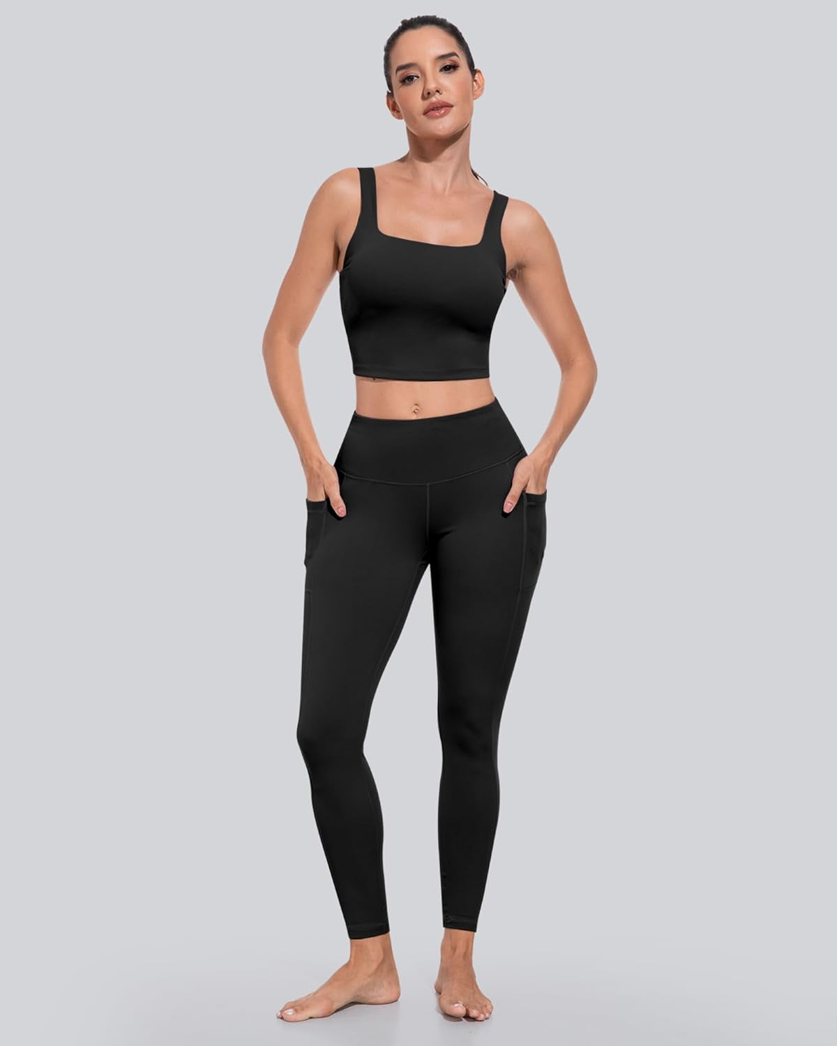 Leggings with Pockets for Women, High Waisted Tummy Control Workout Yoga Pants