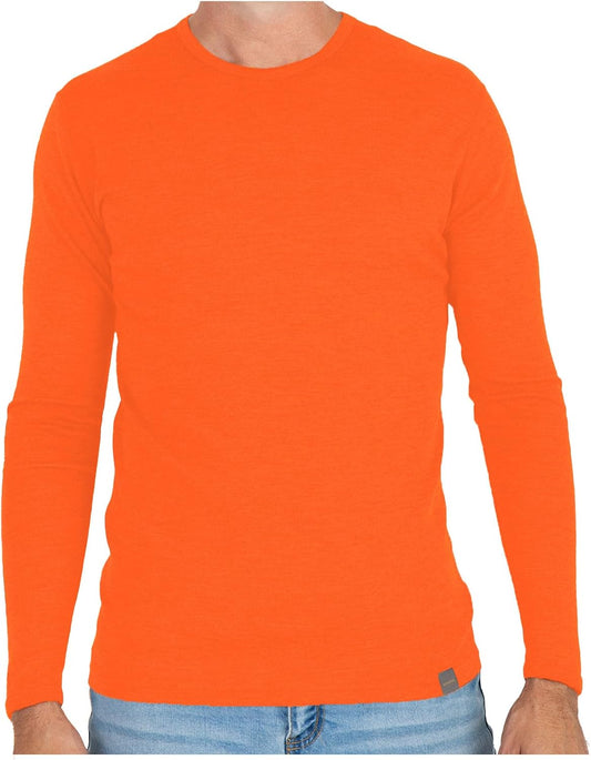 Mens Base Layer - 100% Merino Wool Midweight Long Sleeve Thermal Shirt