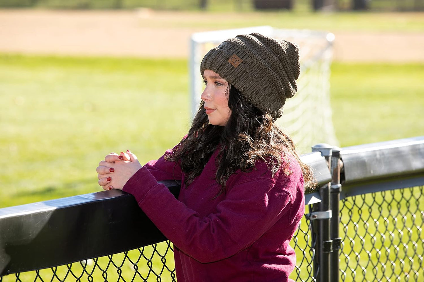 Trendy Warm Chunky Cable Knit Slouchy Beanie