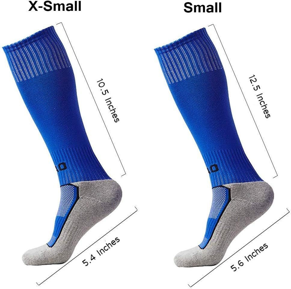 Soccer Socks for Kids Youth Adult (1/3/4/5 Pairs) Team Sport Knee High Long Socks