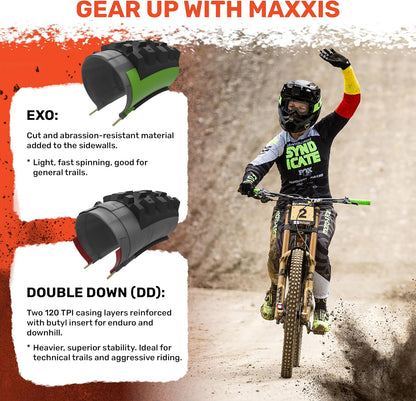 Aggressor - Dual Compound - 29, 27.5, 26 - EXO, DD - E25 Rating, Tubeless | Primarily Intended for Rear Wheel Use