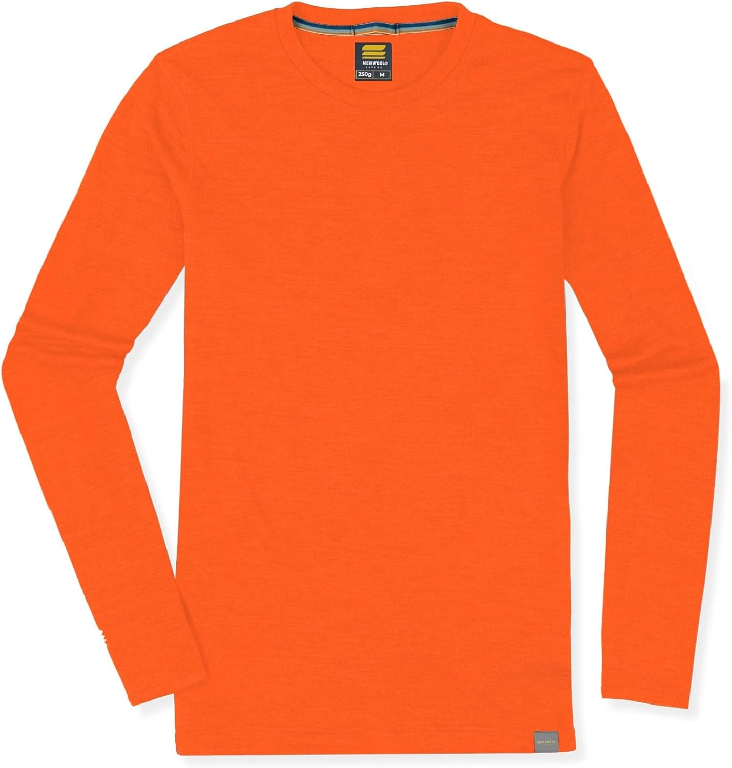 Mens Base Layer - 100% Merino Wool Midweight Long Sleeve Thermal Shirt