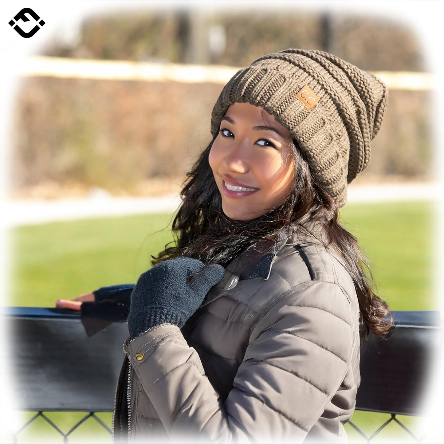 Trendy Warm Chunky Cable Knit Slouchy Beanie