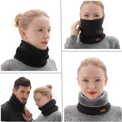 Winter Neck Warmer Men Ski, Neck Gaiter Face Scarf Women, Fleece Scarf for Men Gaiter Mask, Thick Windproof Scarves