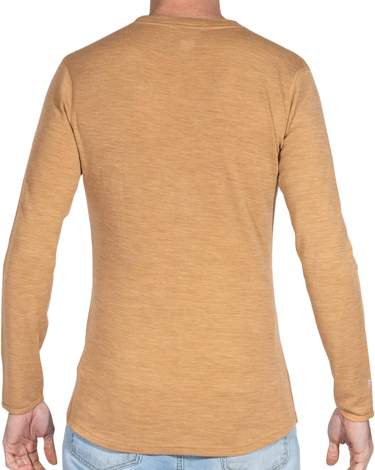 Mens Base Layer - 100% Merino Wool Midweight Long Sleeve Thermal Shirt