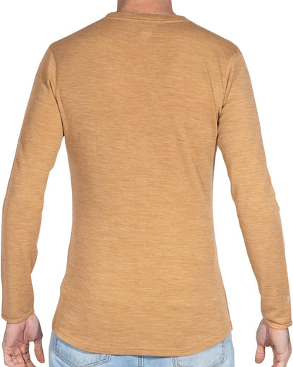 Mens Base Layer - 100% Merino Wool Midweight Long Sleeve Thermal Shirt