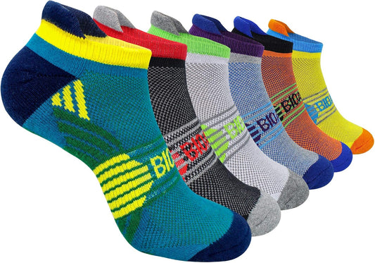 Cushioned Men'S Ankle Socks, 6 Pairs Cotton Athletic Sport Breathable Low Cut Socks for Running Size 8-9.5/10-13/12-14