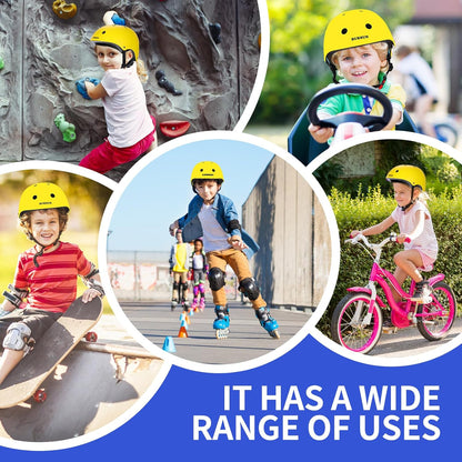 Kids Bike Helmet Ventilation & Adjustable Toddler Helmet for Ages 2-14 Kids Boys Girls Multi-Sport Helmet for Skateboard Roller Skateing Bicycle Scooter Blance Bike