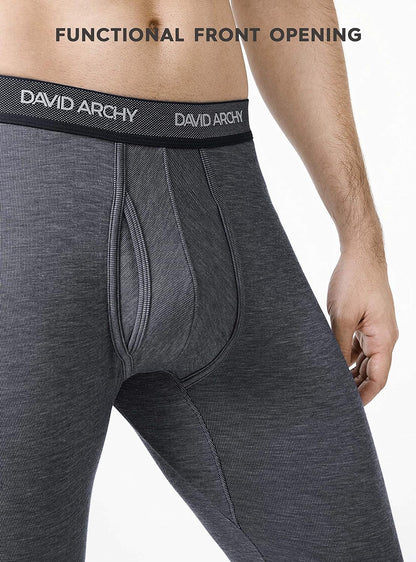 Men'S Thermal Underwear Set Winter Warm Base Layers Thermal Top and Bottoms Long Johns Set