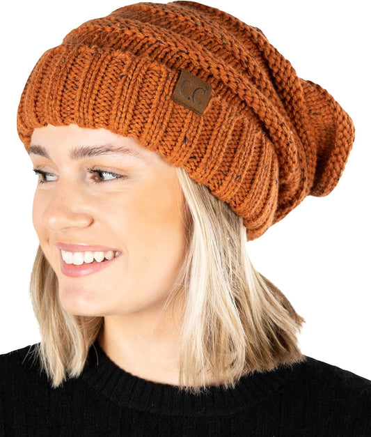 Trendy Warm Chunky Cable Knit Slouchy Beanie