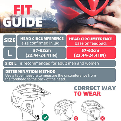 Bike Helmet, CPSC/CPC Bike Helmet for Adult Men Women with Magnetic Goggles&Led Back Light Cycling Helmet Adjustable SM-T69