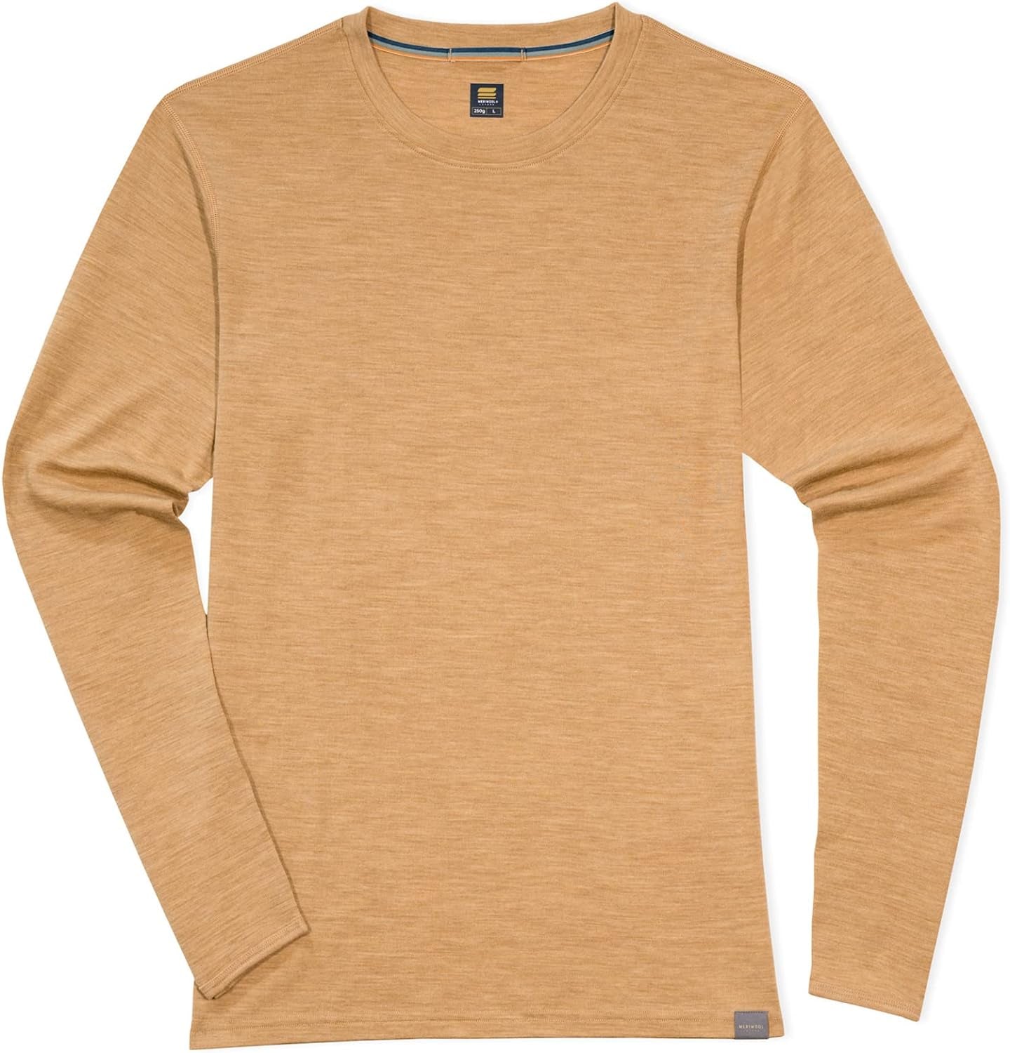 Mens Base Layer - 100% Merino Wool Midweight Long Sleeve Thermal Shirt